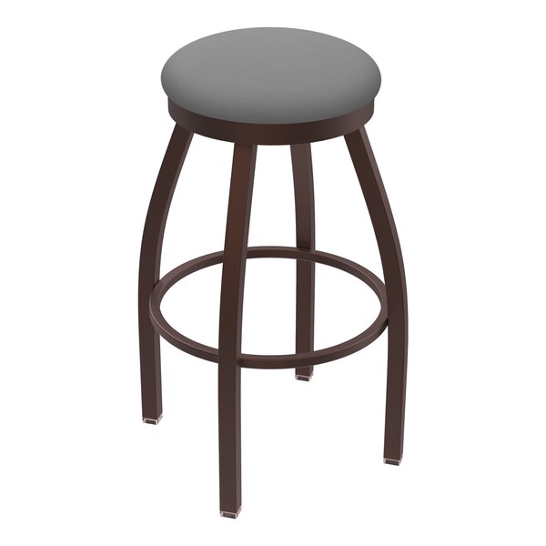 25" Swivel Counter Stool, Bronze Finish, Canter Grey Seat
